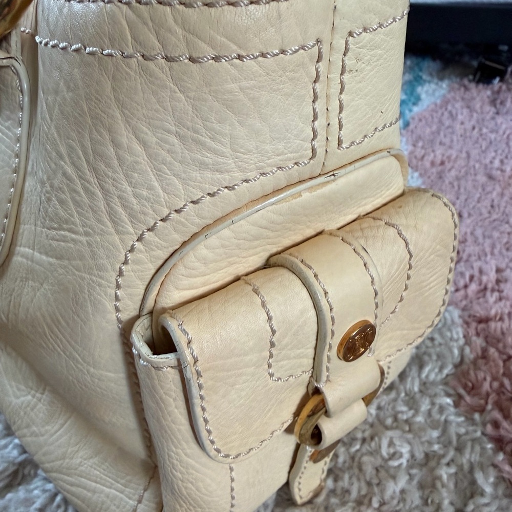 Authentic Celine Beige Leather Tote Bag Designer Handbag with virtual COA - Picture 7 of 16